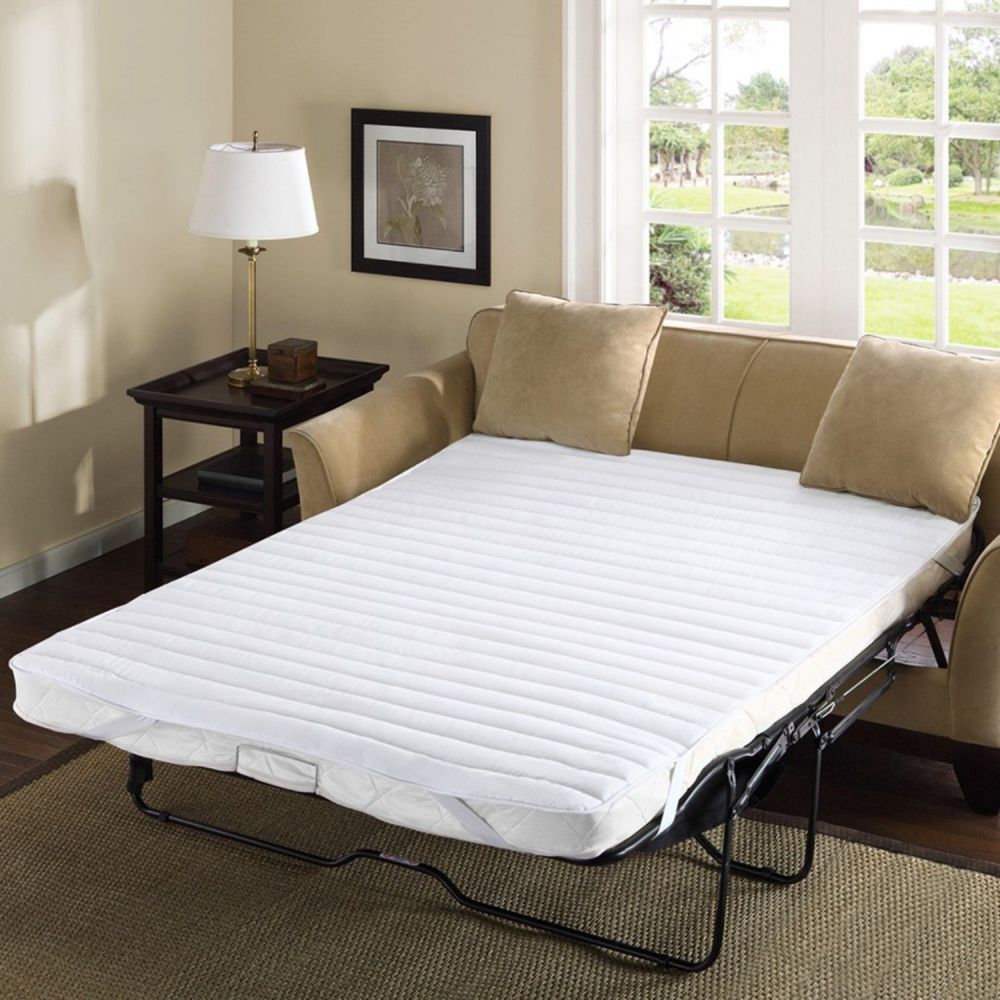 Comfort Classics Frisco Microfiber Sofa Bed Pad White, 60 x 72"