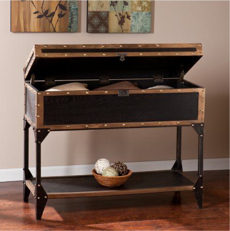 Upton Home Duncan Travel Narrow Trunk Console/ Sofa Table With Storage