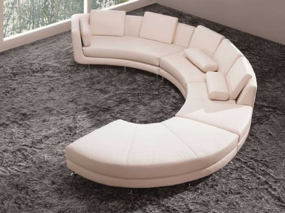 Vig Furniture A94 - White Leather Sectional Sofa Set