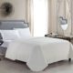 HollyHOME Luxury Checkered Super Soft Solid Single Pinsonic Quilted Bed Quilt Bedspread Bed Cover, Ivory, King
