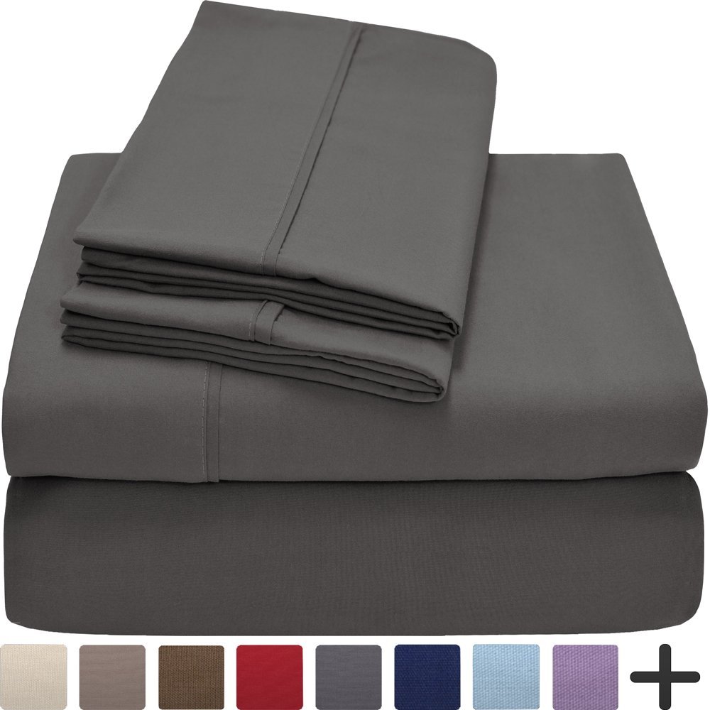Ivy Union Premium Ultra-Soft Microfiber Sheet Set Twin Extra Long, Twin XL (Grey)