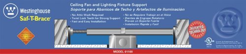 Westinghouse Lighting 0110000 Saf-T-Brace for Ceiling Fans, 3 Teeth, Twist and Lock