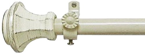 Achim Home Furnishings Buono II Rod with Carson Finial, 28-Inch Extends to 48-Inch