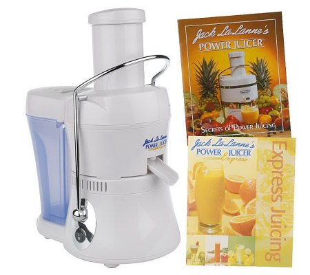 Jack Lalanne Compact Power Juicer Express Deluxe MT-1020 with 2 Recipe Books, White