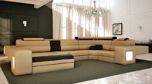 Italian Design Modern Sectional Sofa - Honey