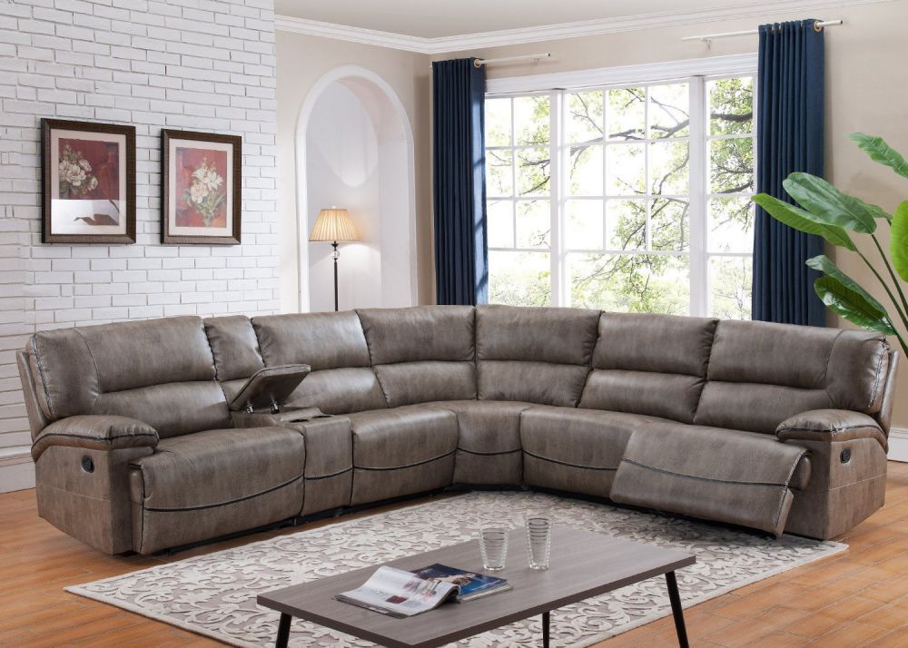 Donovan 6-Piece Sectional with 3 Recliners
