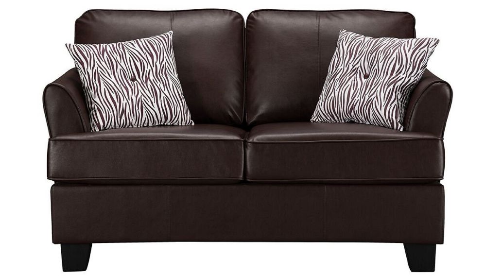 Kings Brand Furniture Faux Leather Sofa Hide a Bed Loveseat (Brown, Twin Size)