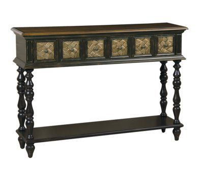 Narrow Sofa Console or Entryway Table With Storage - Hand-painted