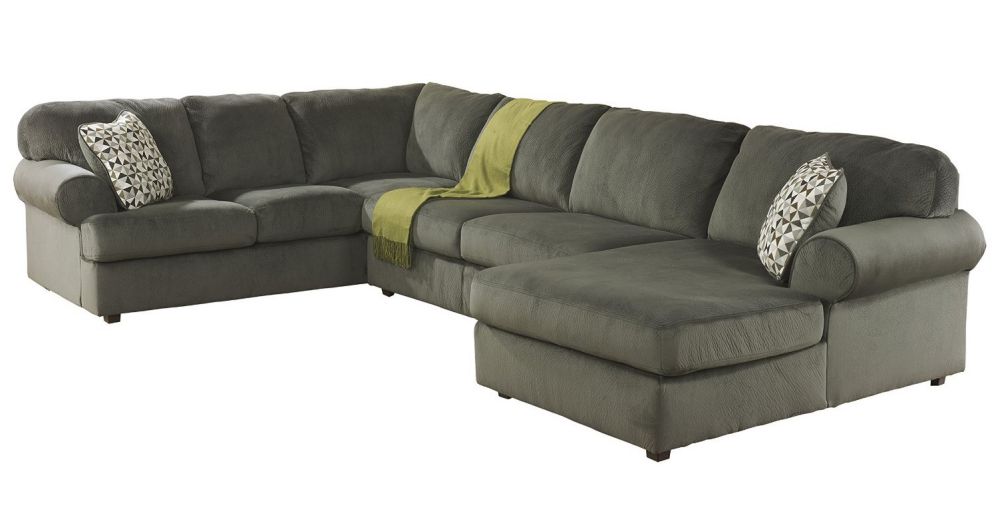Signature Design by Ashley Jessa Place Sectional Sofa, Pewter Fabric