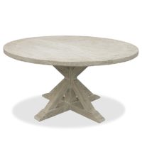 South Cone Home Bayliss Round Dining Table, 60", White