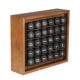AllSpice Wooden Spice Rack, Includes 30 4oz Jars- Cherry Stain