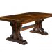 Amish Barstow Rustic Plank Trestle Solid Wood Dining Table (Red Oak)
