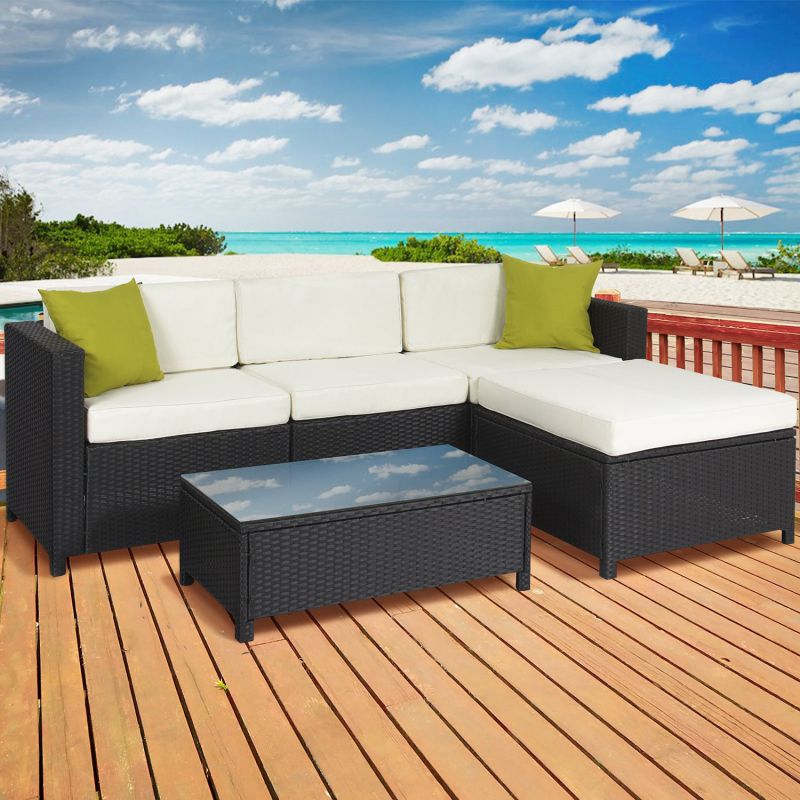 Best Choice Products 5PC Rattan Wicker Sofa Set