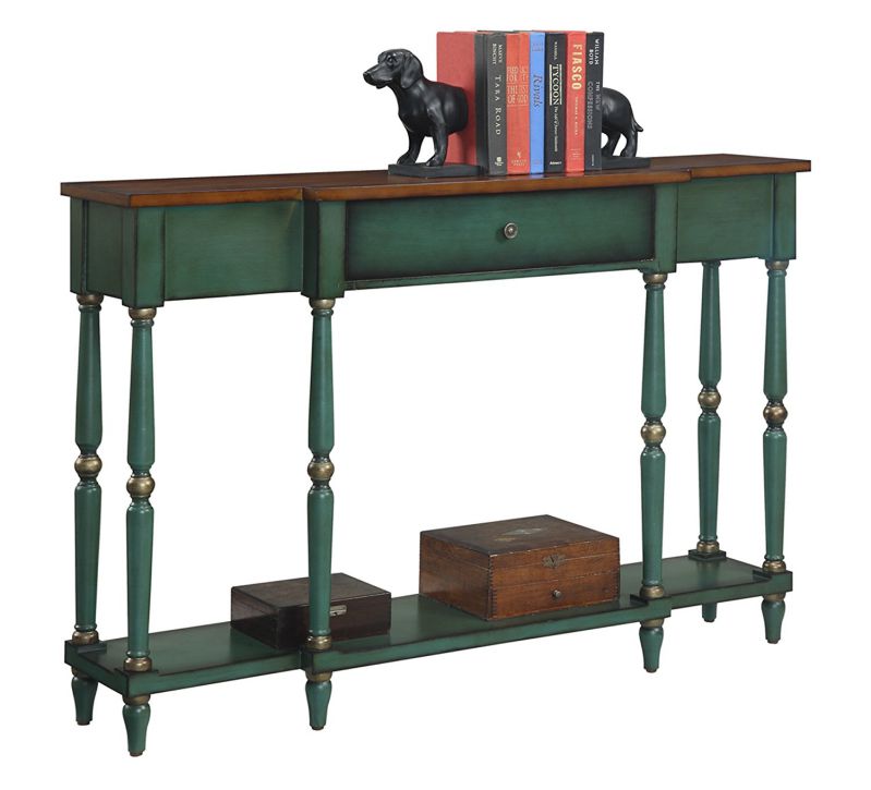 Convenience Concepts Wyoming Two Tone Antique Console Table