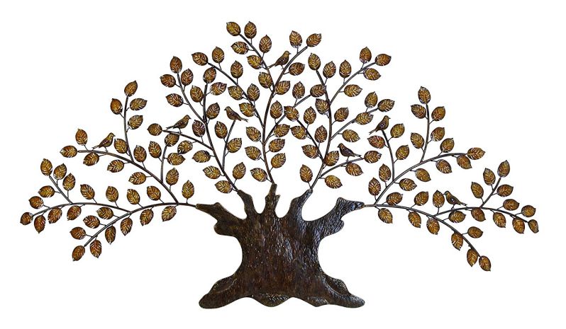 Deco 79 Metal Decor, Tree 75-Inch by 41-Inch