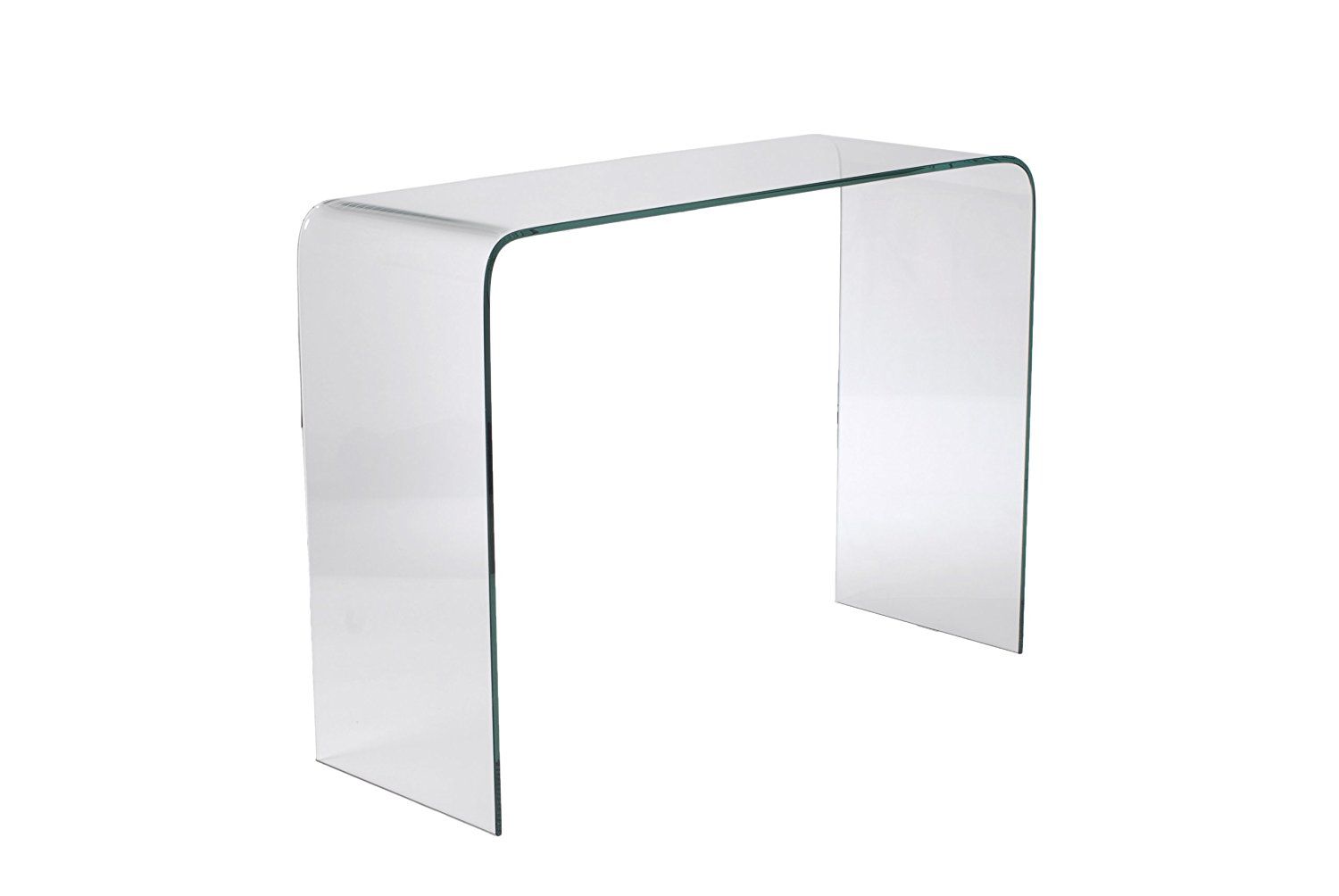 Eurø Style Gita Modern Bent Glass Console Table