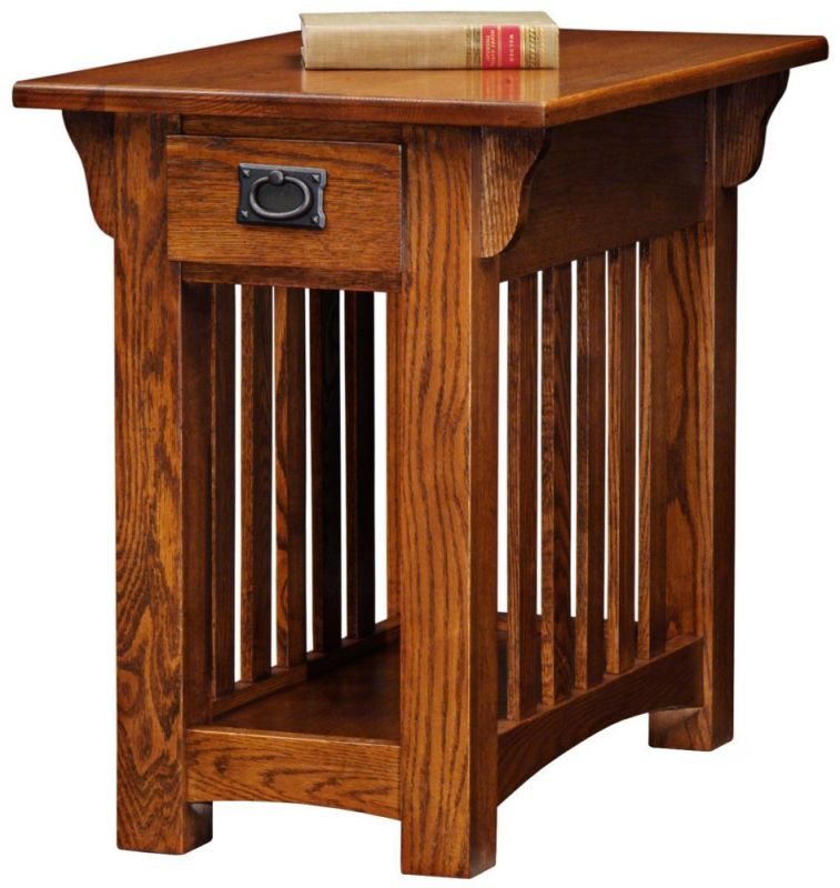 Leick Furniture Mission Chairside Table, Medium Oak
