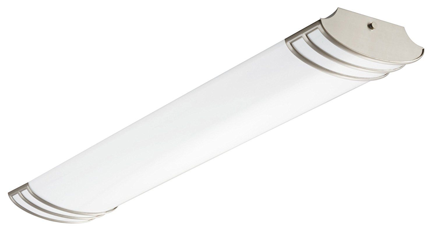 Lithonia Lighting 10813 BN Futra 2-Light Linear T8 Design Fluorescent Light, Brushed Nickel