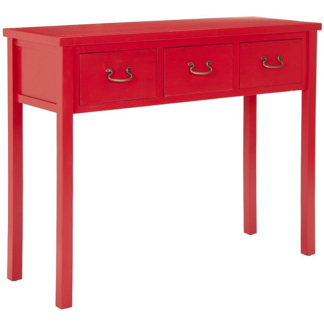 Robinwood 3 Drawer Console Table, American style (Red)