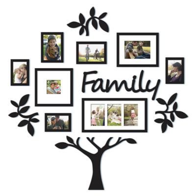 Wallverbs 13-piece "family" Tree Set In Black