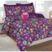 Full Size 8 Pieces Reversible Printed Owl Microfiber Kids Bedding