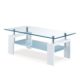 Global Furniture Frosted Coffee Table with White Legs