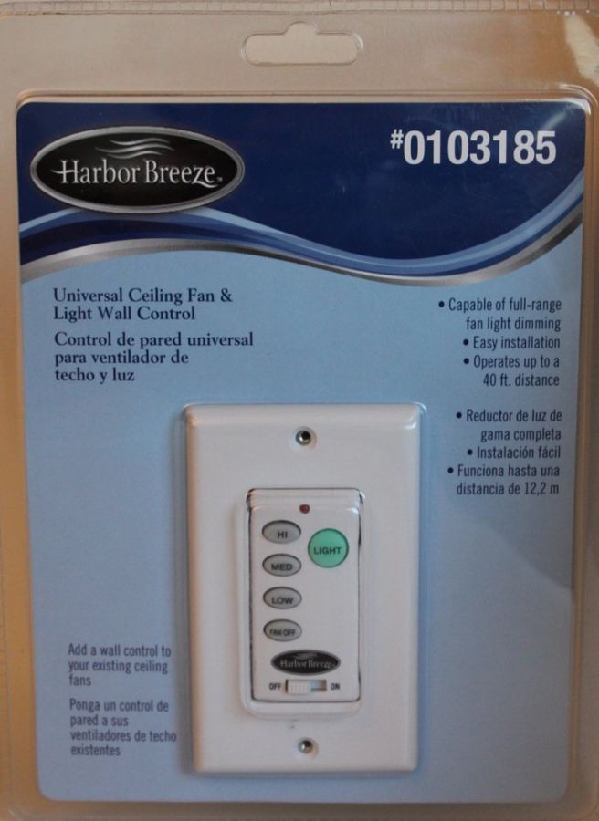 Universal Ceiling Fan and Light Wall Control Fan Receiver (0103185) by Harbor Breeze
