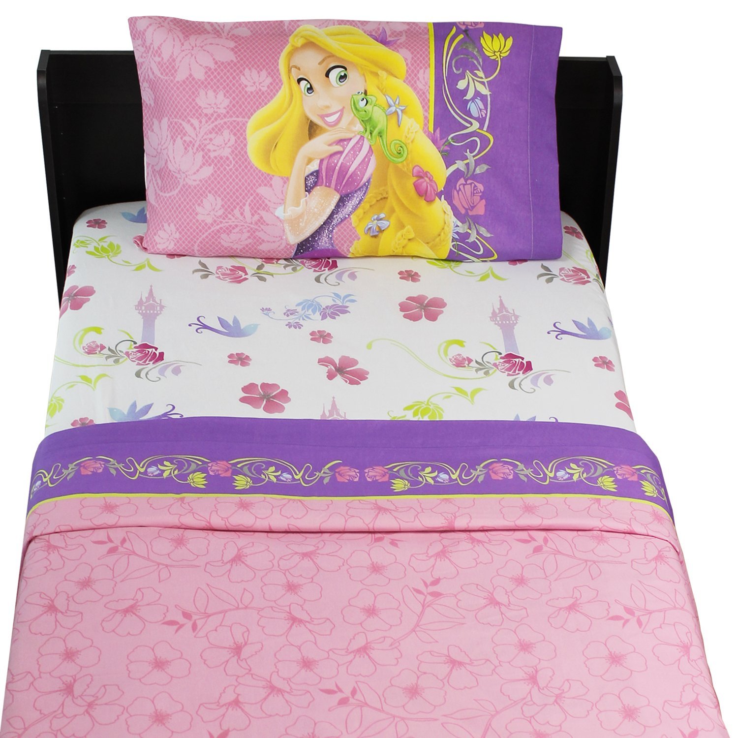 3pc Disney Tangled Twin Sheet Set Rapunzel Princess Charming Bedding