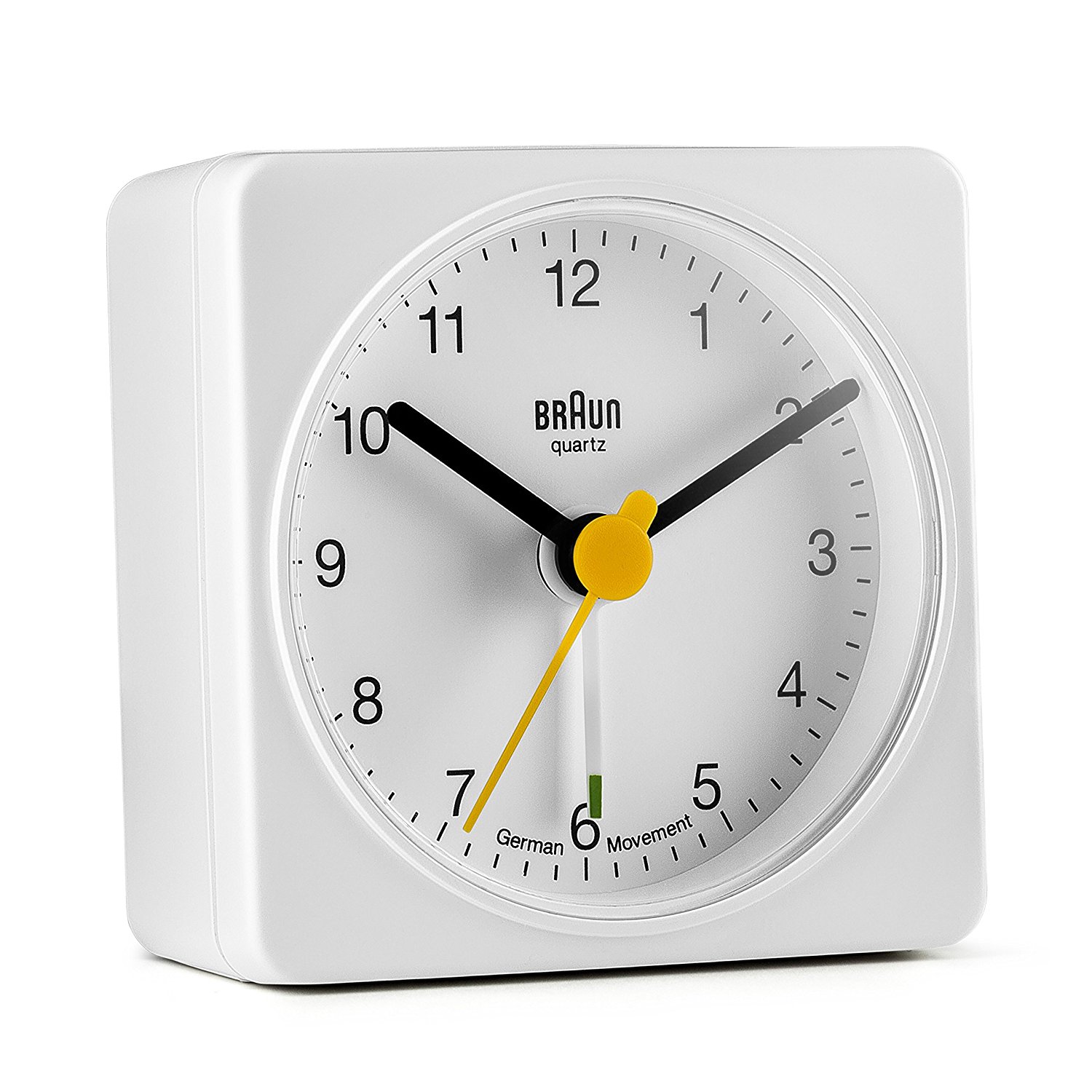 Braun BNC002WHWH Classic Analog Quartz Alarm Clock 