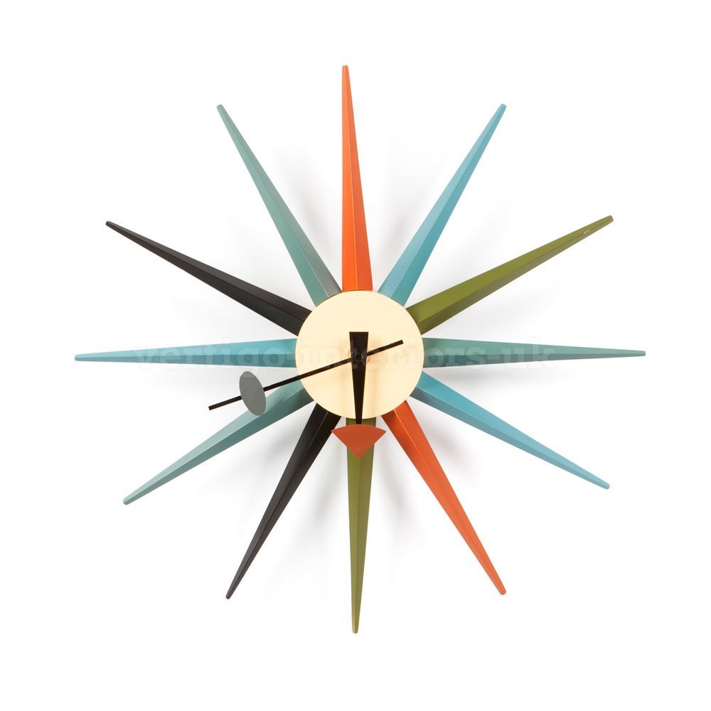 George Nelson Style Starburst Wall Clock
