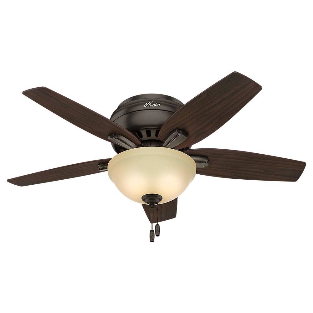 Hunter 51081 Newsome Ceiling Fan with Light, 42"/Small, Premier Bronze