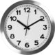 Large Indoor Decorative Silver Wall Clock - Universal Non - Ticking & Silent 12-Inch Wall Clock - by Utopia Home (Aluminium)