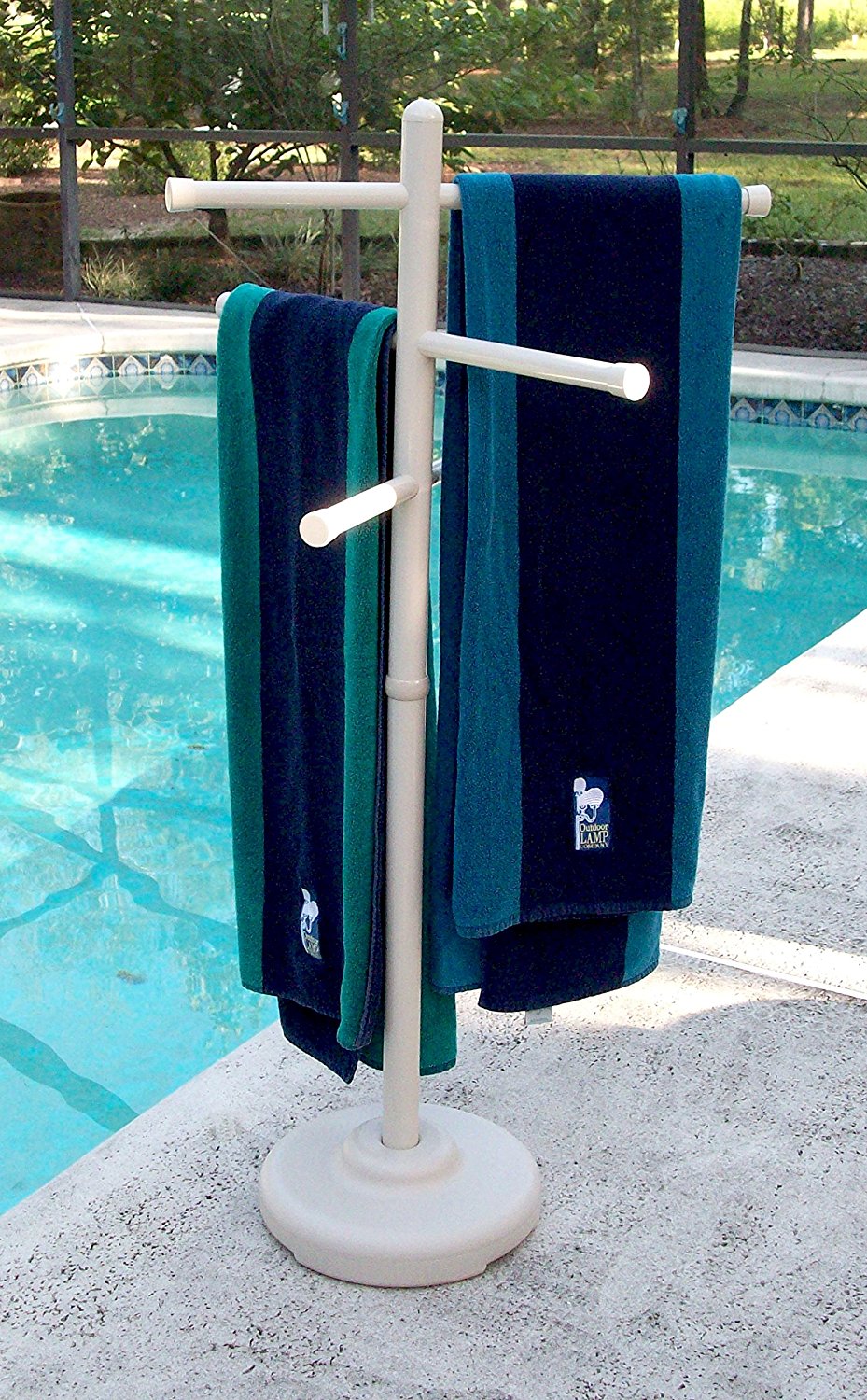 Outdoor Spa and Pool Towel Rack - Bone