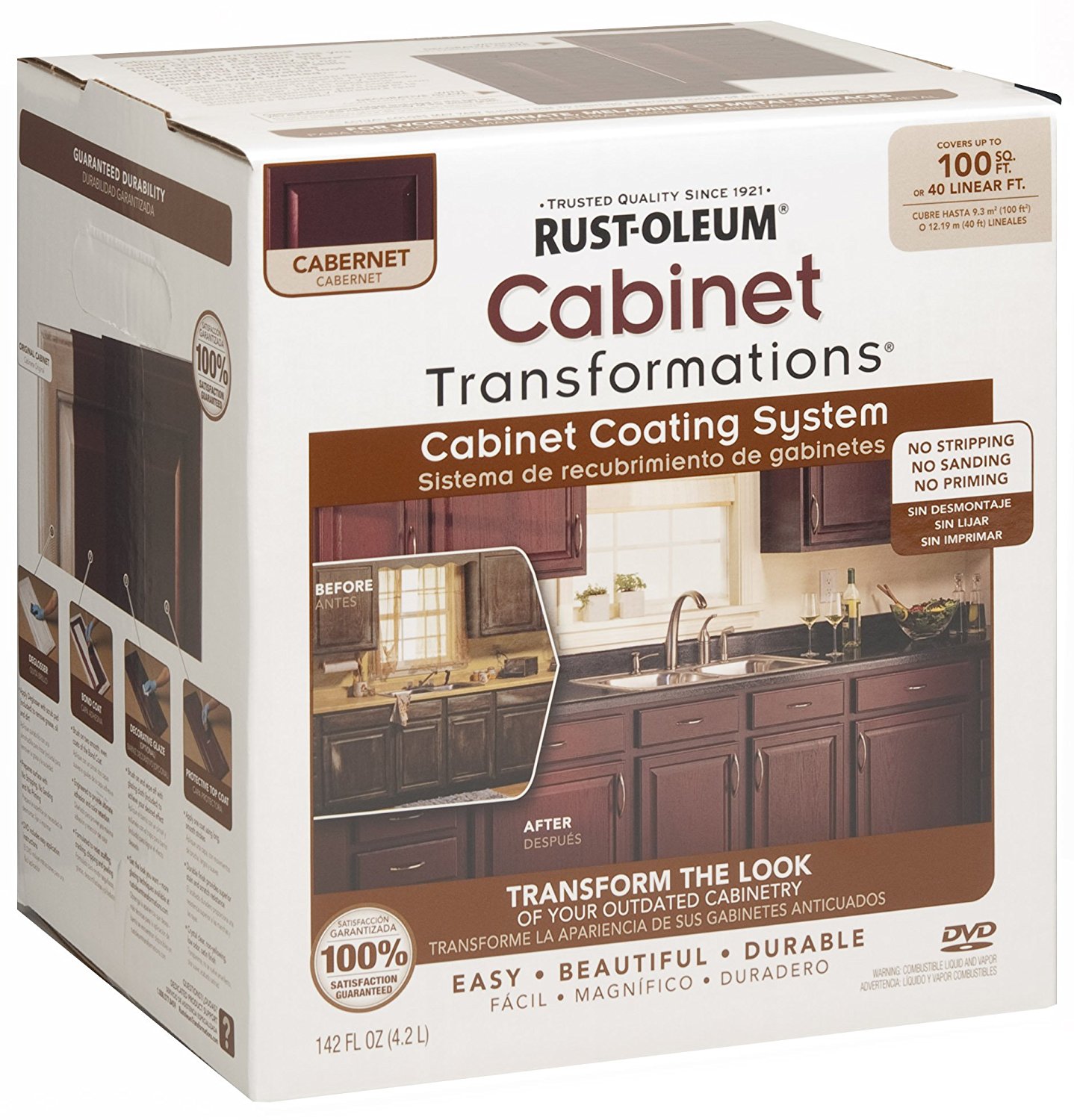 Rust-Oleum 263233 Cabinet Transformations, Small Kit, Cabernet