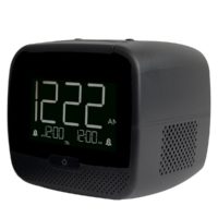 TIVDIO RT-4503 Dual Alarm Clock Radio With FM Wireless Speaker 2 Port Smart Phone Charger Snooze Sleep Timer Battery Backup and Audio Input (Black)