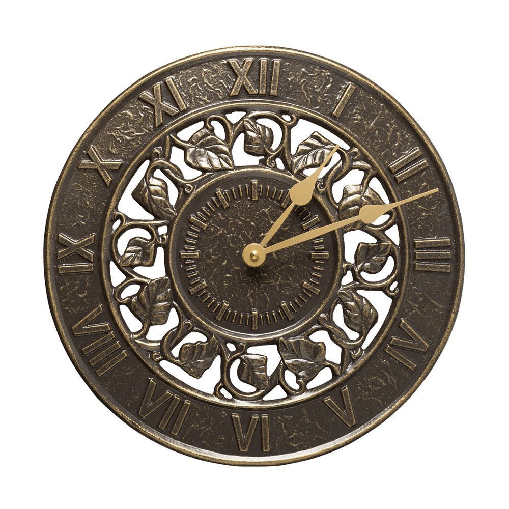 Whitehall Products Ivy Silhouette Clock, French Bronze