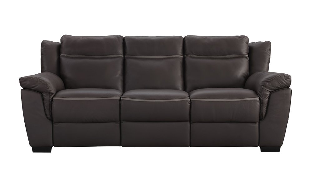 Amalfi Brown Leather Power Motion Reclining Sofa