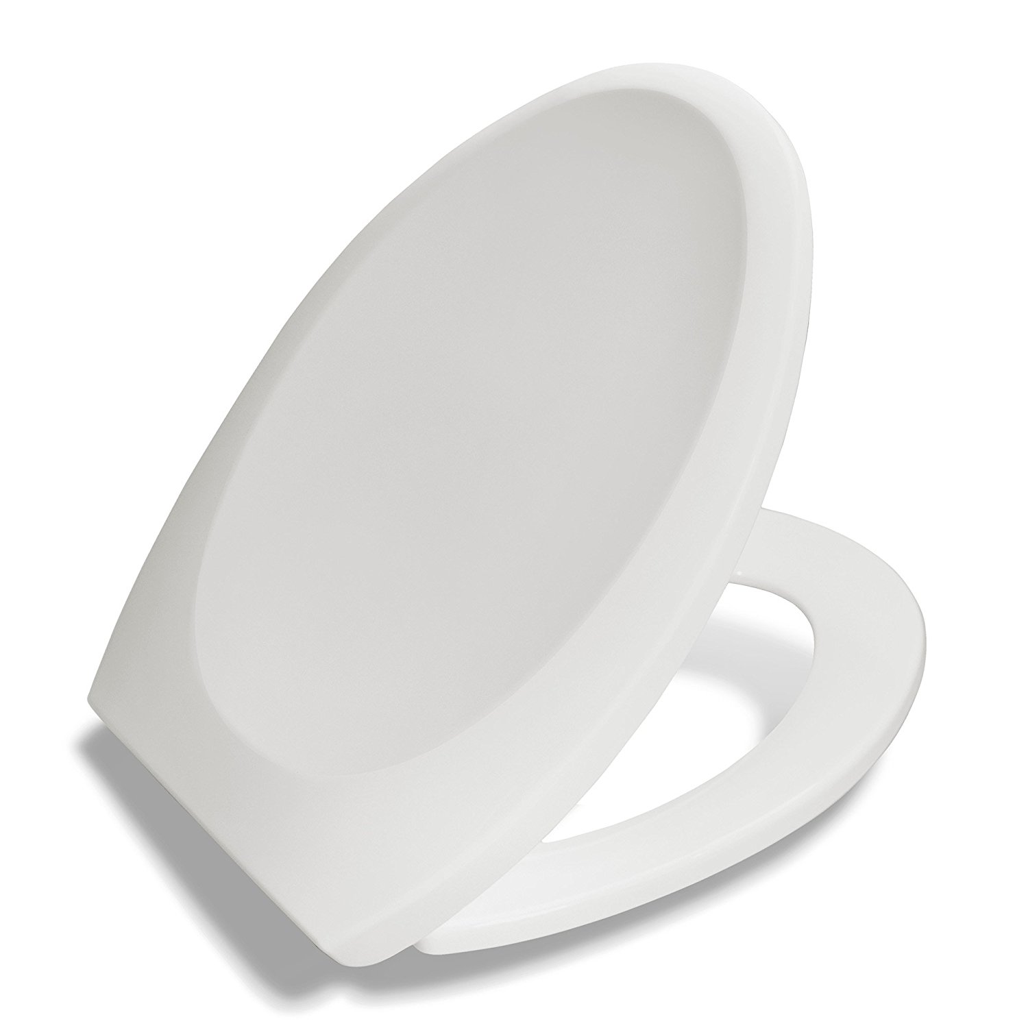 Bath Royale Premium Elongated Toilet Seat with Cover, White - Slow Close, Quick Release for Easy Cleaning. Fits All Elongated (Oval) Toilets