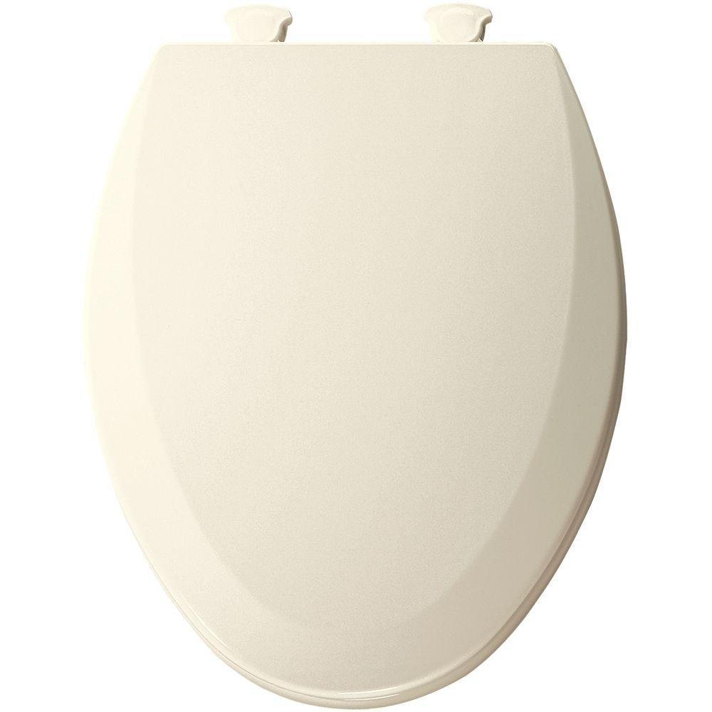 Bemis 1500EC346 Molded Wood Elongated Toilet Seat With Easy Clean and Change Hinge Biscuit/Linen