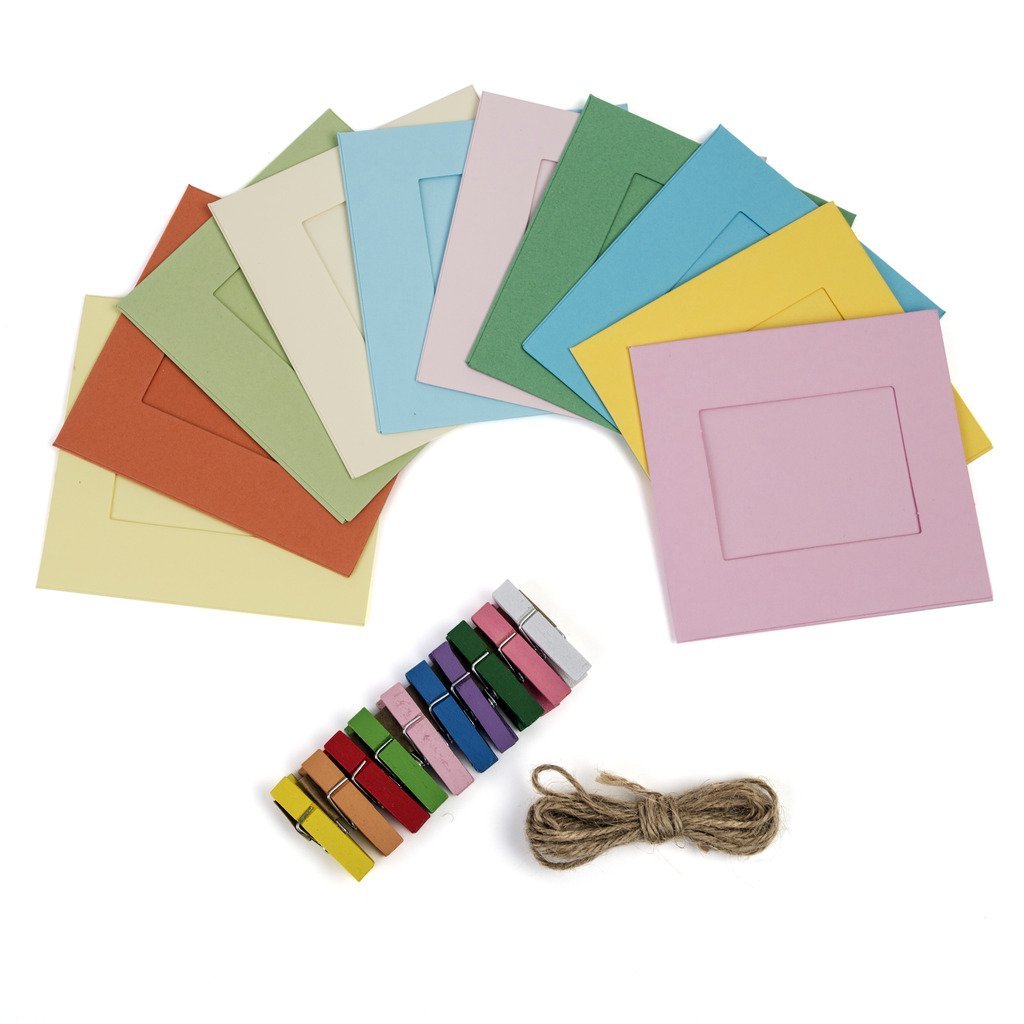 Polaroid Colorful Square Photo Frames for 2x3 ZINK Paper (Snap, Zip, Z2300)