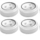 Brilliant Evolution BRRC135 Wireless LED Puck Light 6 Pack With Remote Control - Operates On 3 AA Batteries - Kitchen Under Cabinet Lighting