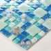TST Mosaic Tiles Glass Conch Tiles Beach Style Sea Blue Glass Tile Glass Mosaics Wall Art Kitchen Backsplash Bathroom Design (5 PCS [12'' X 12''/each])