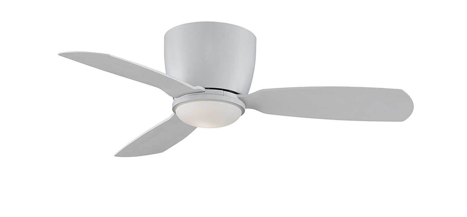 Fanimation Embrace - 44 inch - Residential Ceiling Fan Matte White with Matte White Blades with Light Kit and Remote - FPS7981MW